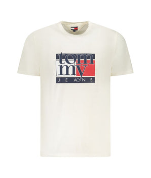 Tommy Hilfiger White Cotton Men T-Shirt
