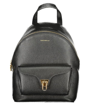 Coccinelle Black Leather Women Backpack