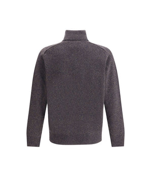 Brooksfield Multicolor Fleece Wool Turtleneck