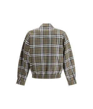 Burberry Green Wool Bomber