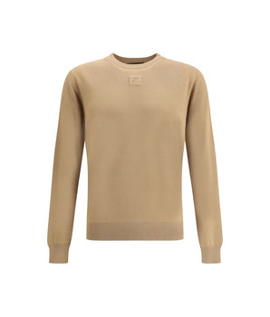 Fendi Beige Fleece Wool Sweatshirt