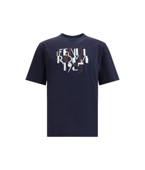Fendi Blue Cotton T-shirt