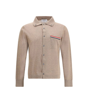Thom Browne Beige Fleece Wool Cardigan