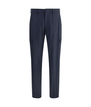 Etro Blue Wool Cargo Pants