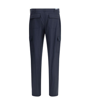 Etro Blue Wool Cargo Pants
