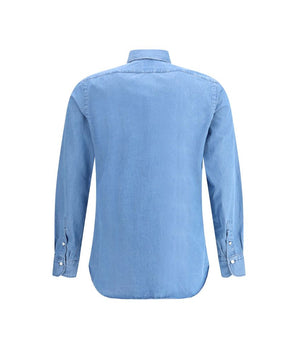 Finamore Blue Denim Shirt