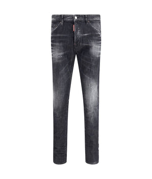 Dsquared² Black Cotton Slim Fit Jeans