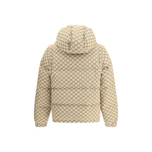 Gucci SPW BLOUSON GG CANVAS W/FEATH