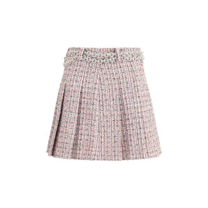 Self-Portrait Crystal Belted Miniskirt