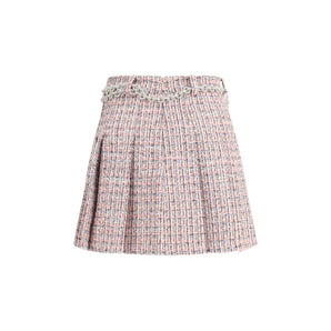 Self-Portrait Crystal Belted Miniskirt