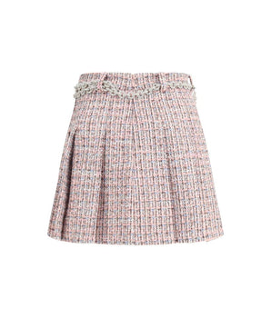 Self-Portrait Multicolor Wool Mini Skirt
