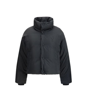 Ami Paris Black Polyamide Full-Length Jacket