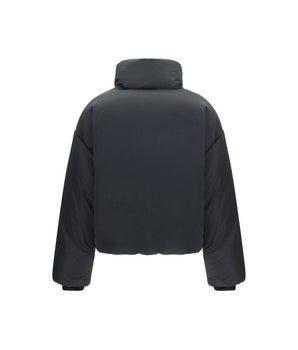 Ami Paris Black Polyamide Full-Length Jacket
