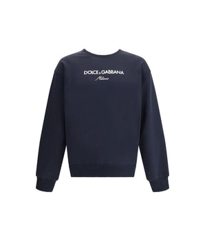 Dolce & Gabbana Blue Cotton Sweatshirt