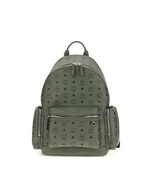 MCM Green Fabric Backpack