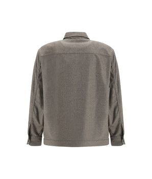 Brioni Grey Wool Coat