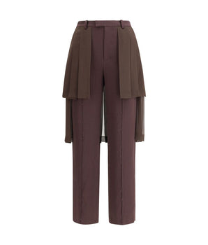 Undercover Brown Acetate Casual Pants