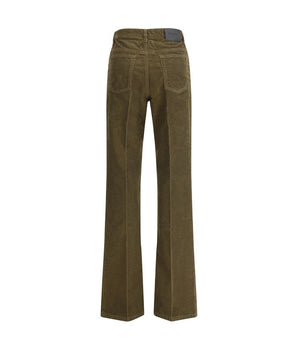 Saint Laurent Green Cotton Casual Pants