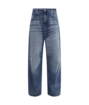 PDF Channel Blue Cotton Relaxed Fit Jeans