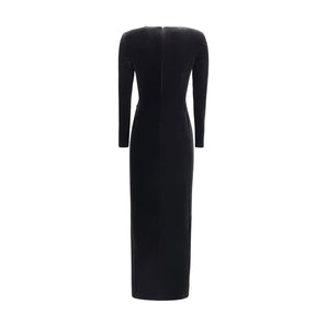 Self-Portrait Embellished velvet midi Dress