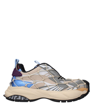 Versace Beige Fabric Sneakers