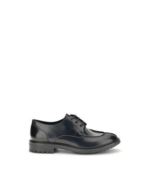 Saint Laurent Black Calf Leather Bos Taurus Oxfords And Derbies