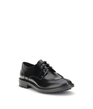 Saint Laurent Black Calf Leather Bos Taurus Oxfords And Derbies