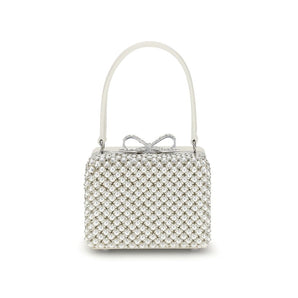 Self-Portrait Pearl-adorned Handbag