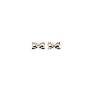 Self-Portrait GOLD CRYSTAL BOW EARRINGS