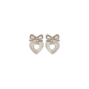 Self-Portrait Heart shaped bow Earrings