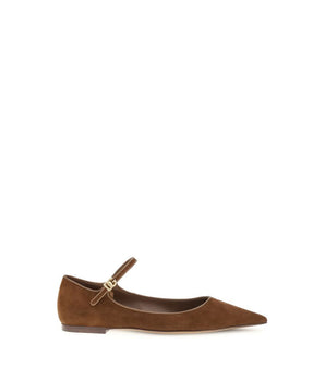 Dolce & Gabbana Brown Goatskin Ballet Flats
