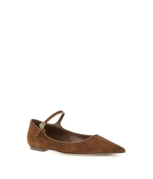 Dolce & Gabbana Brown Goatskin Ballet Flats