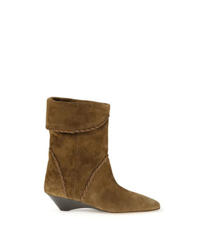 Isabel Marant Brown Calf Leather Bos Taurus Flat Boots