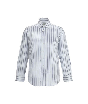 Etro White Cotton Pattern Shirt