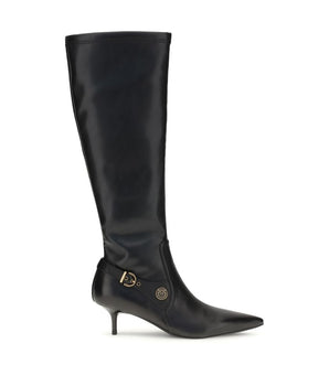 PINKO Black Goatskin Ankle Boots