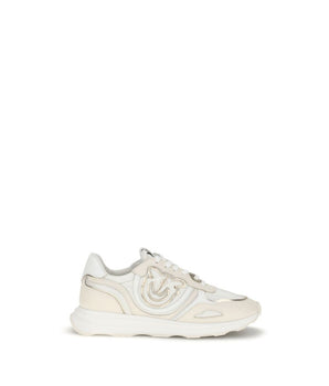PINKO White Cotton Athletic Sneakers
