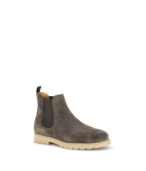 Kiton Brown Rubber Chelsea Boots