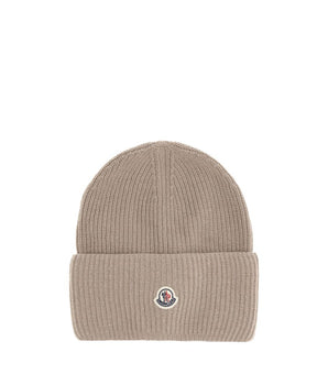 Moncler Beige Wool Beanie