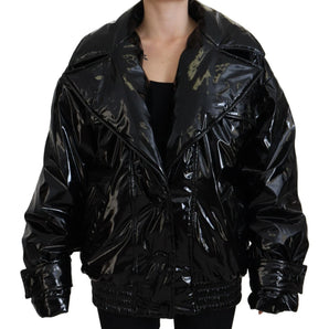 Dolce & Gabbana Polyester Black Shiny Blazer Women Jacket