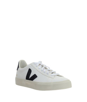 Veja White Calf Leather Bos Taurus Low Top Sneakers