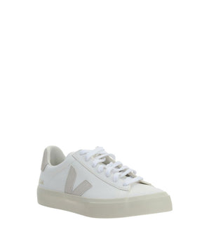 Veja White Calf Leather Bos Taurus Low Top Sneakers