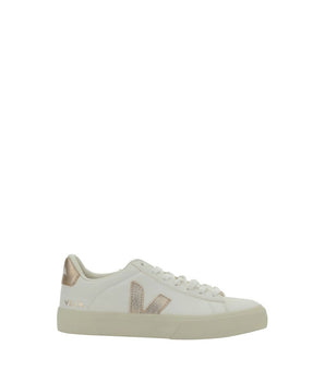 Veja White Calf Leather Bos Taurus Low Top Sneakers