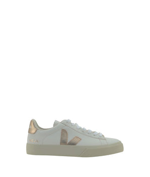 Veja White Calf Leather Bos Taurus Low Top Sneakers