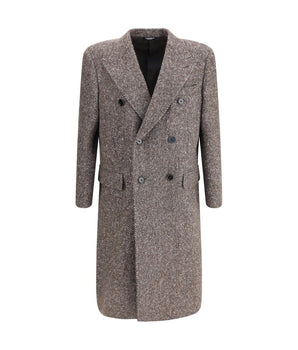 Dolce &amp; Gabbana Gray Fleece Wool Coat