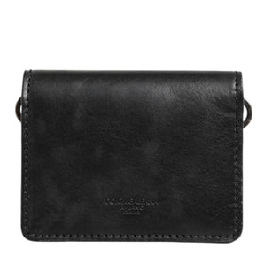 Dolce & Gabbana Black Leather Bifold Card Holder Mens Coin Purse Key Clip Wallet