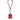 Dolce & Gabbana Red White Calfskin Leather Logo Flip Holder Airpods Case