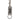 Dolce & Gabbana Gray Leather Logo Metal Ring Keychain Holder Keyring