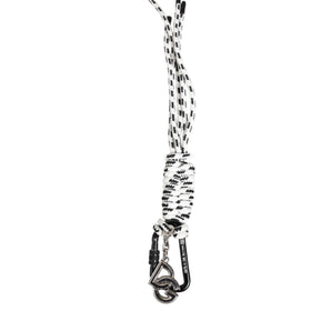 Dolce & Gabbana Black White Polyester Tape String DG Logo Keychain Keyring