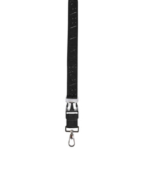 Dolce &amp; Gabbana Black Polyester Stretch Rubberised DG Logo Men Keychain