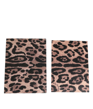 Dolce &amp; Gabbana Multicolor Leopard Print Envelope Paper Post Card Holder